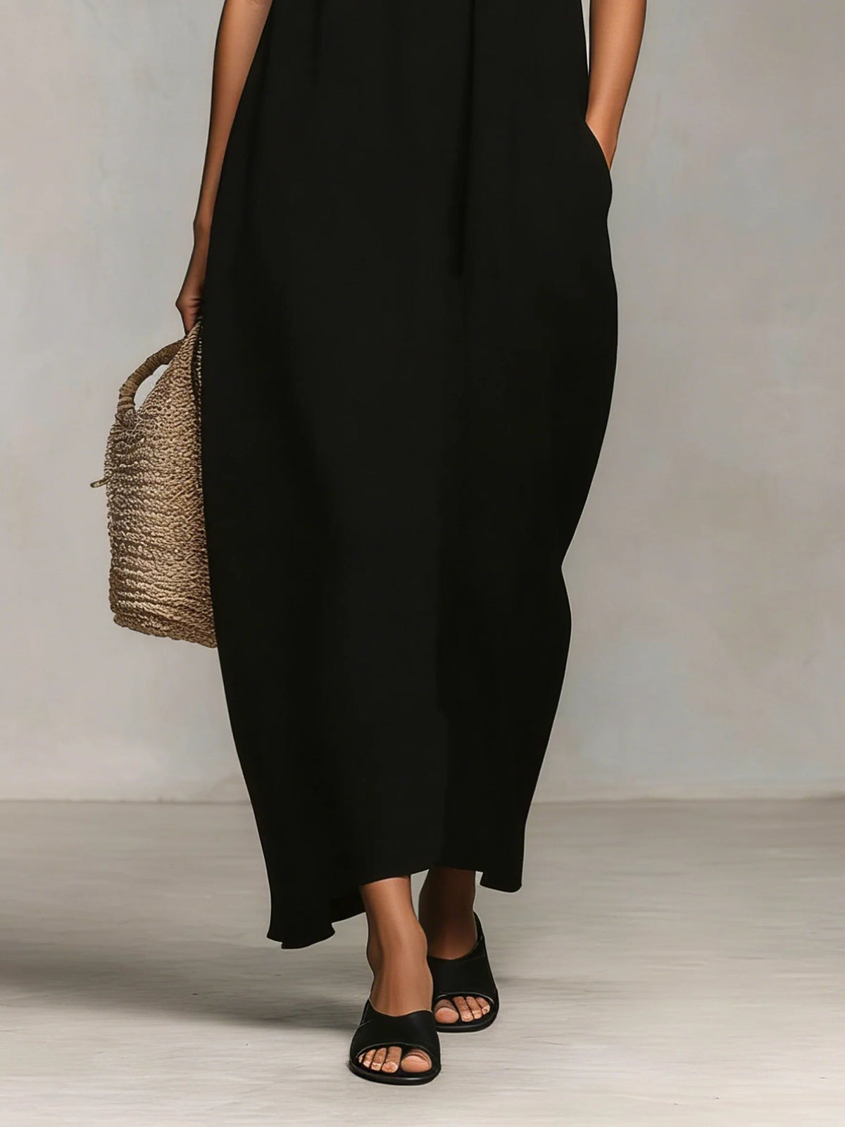 Mirelle | Abito Maxi Con Blocchi Di Colore E Spalline Sottile