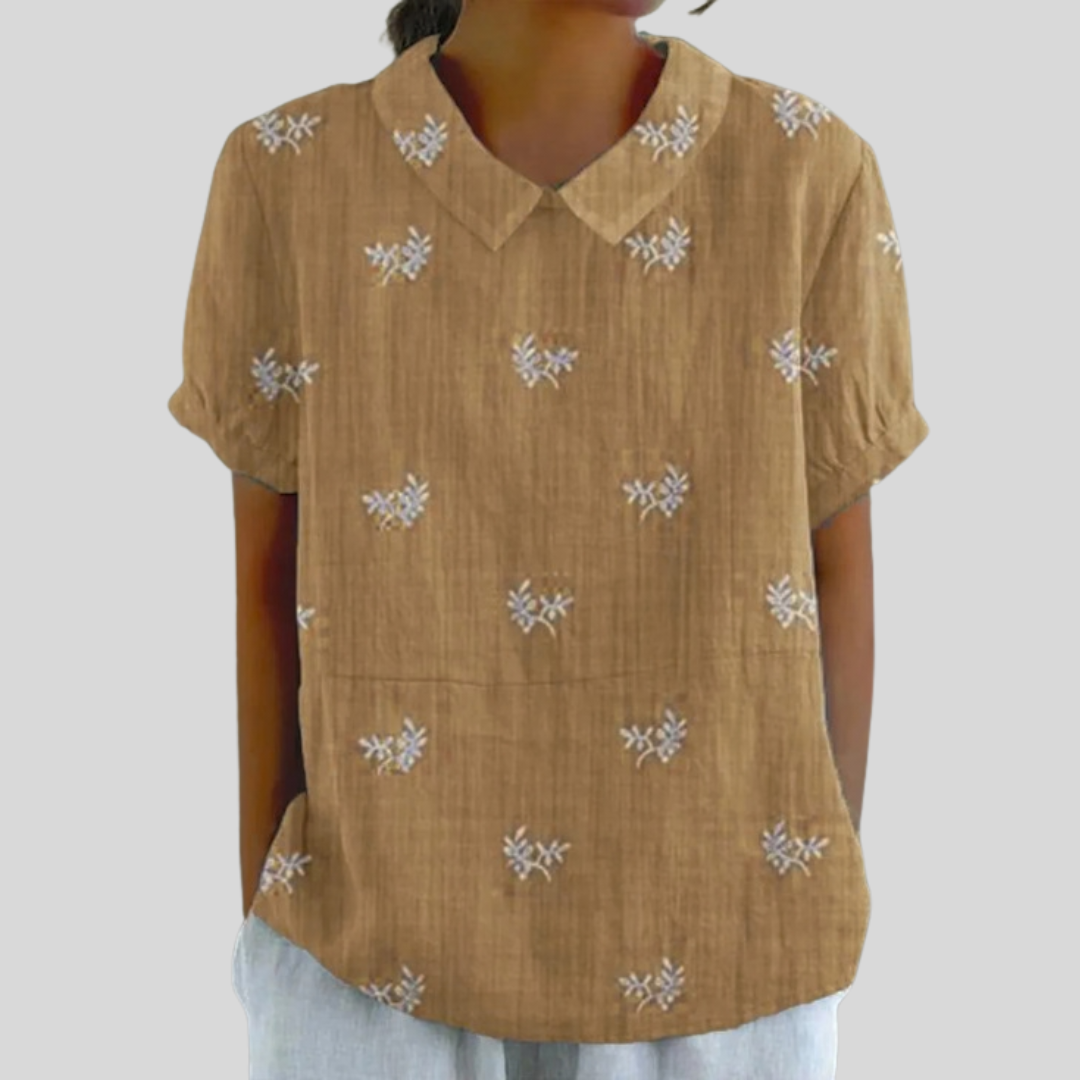 Top Floreale Confortevole Elegante