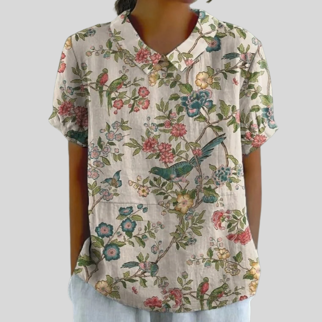 Top Floreale Confortevole ed Elegante