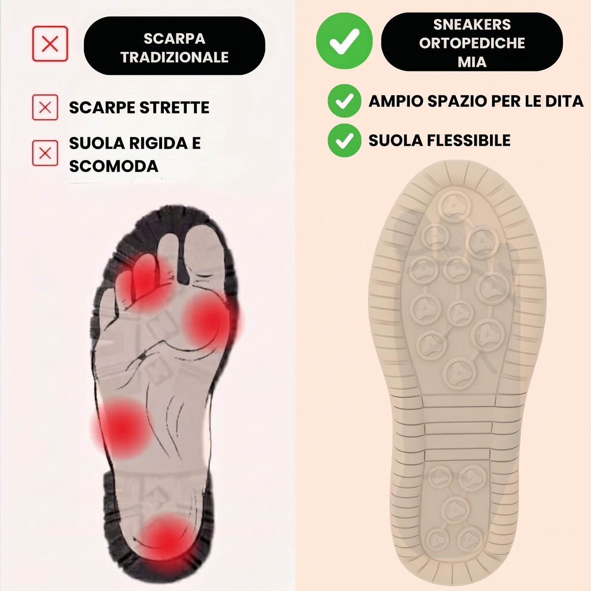 Mia | Sneakers Ortopediche Comode E Senza Dolore