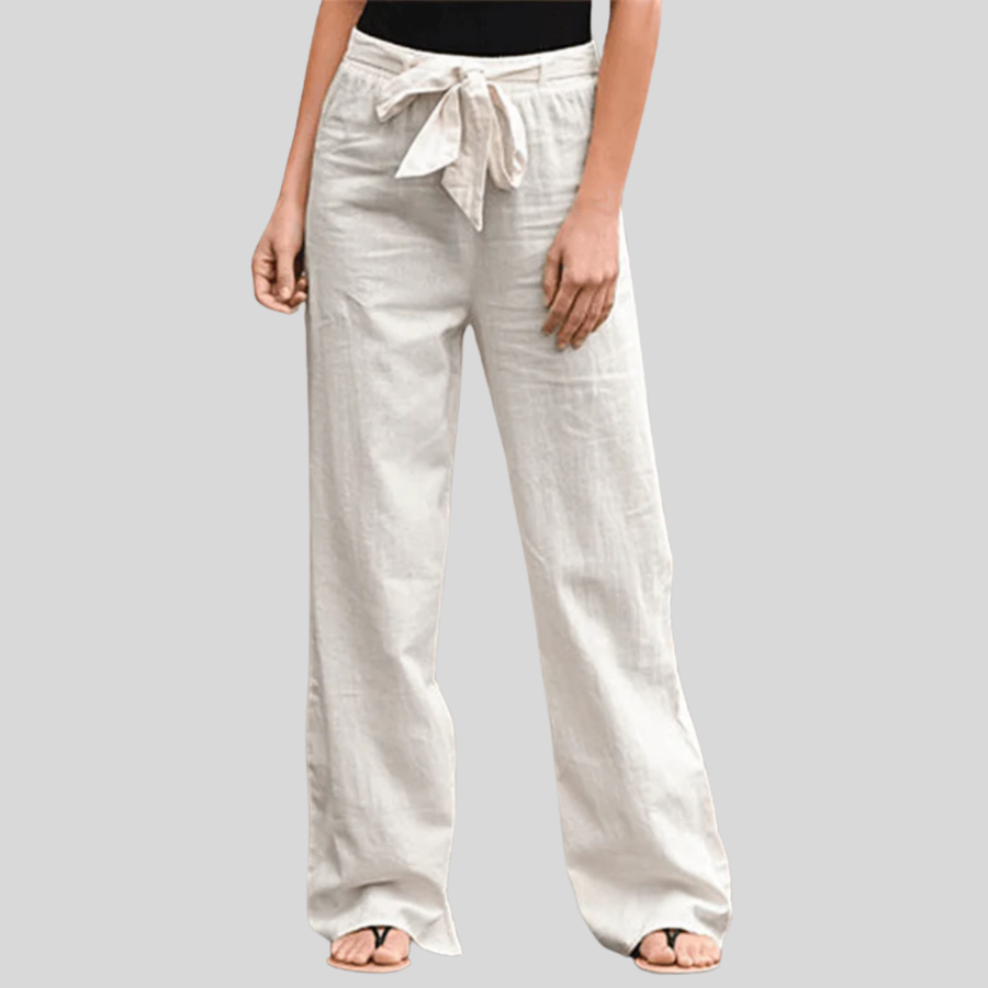 Joleen - Pantaloni Relax Donna Con Corda E Vita Elastica