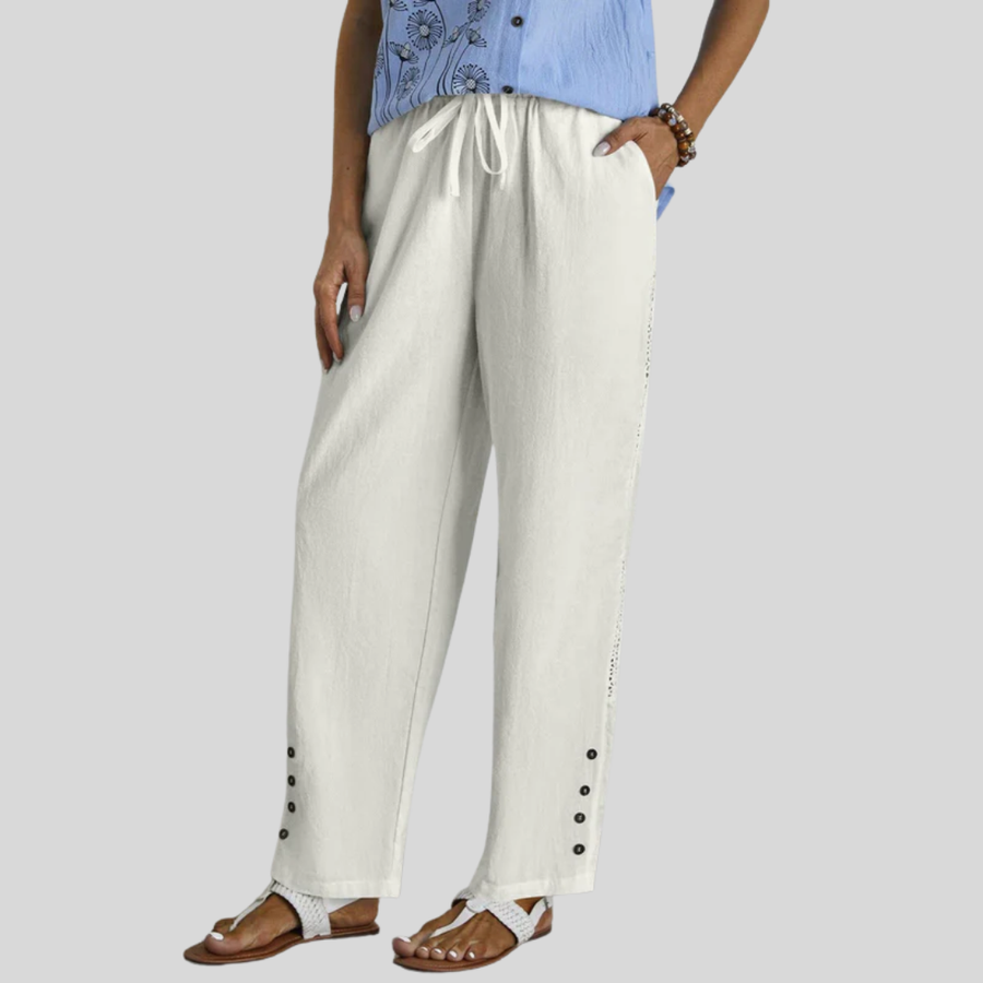 Shania - Pantaloni Relaxed con Bottoni