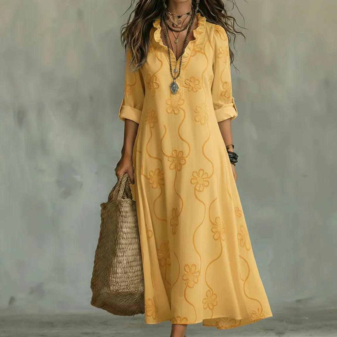 Sienna | Abito Estivo A Fiori Che Camuffa Il Corpo