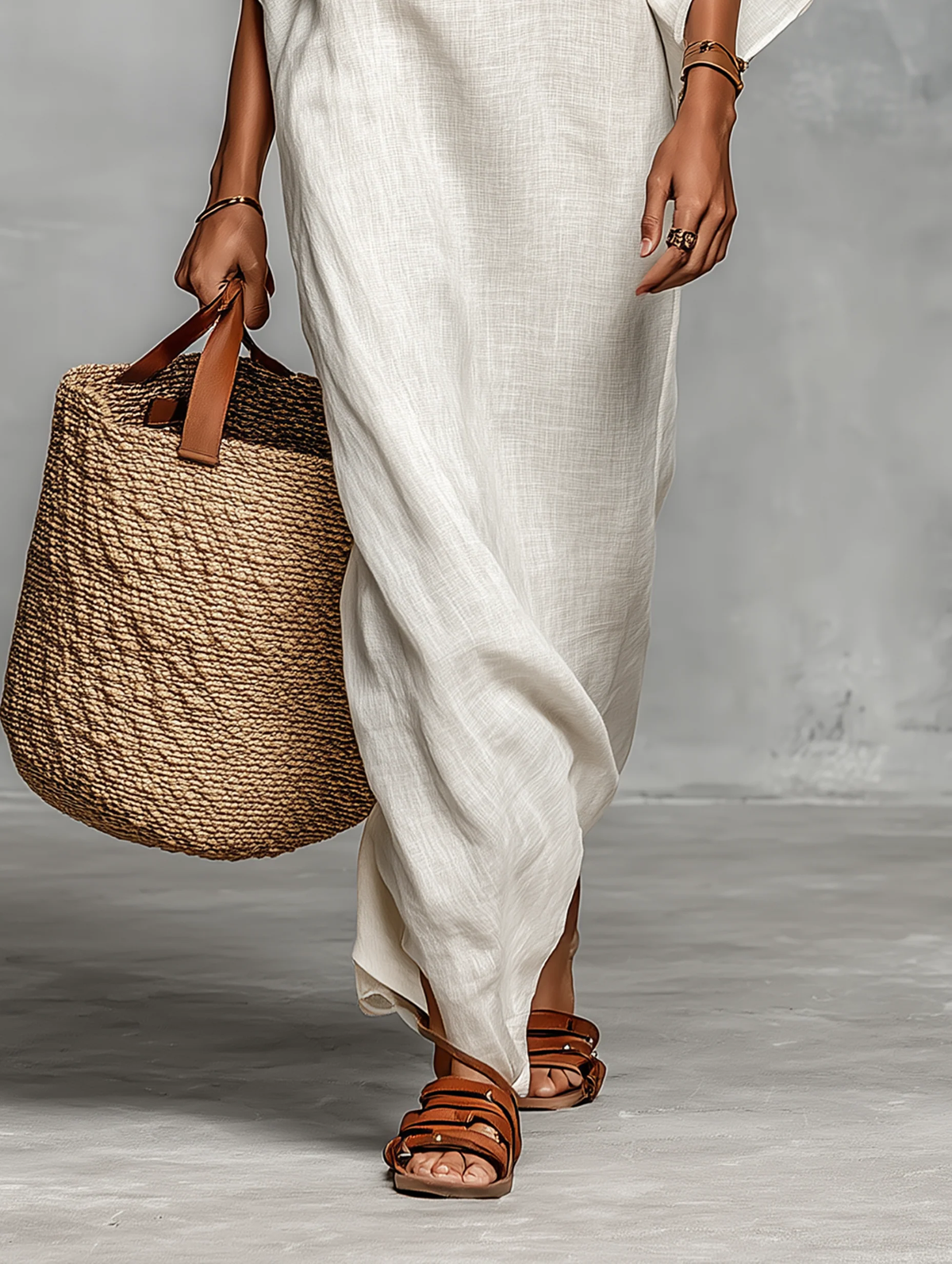 Aveline | Abito Maxi Off-Shoulder Con Maniche A Pipistrello