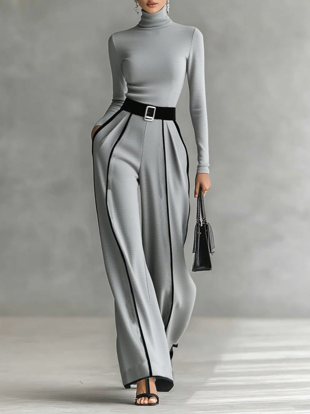 Vera | Set Elegante Con Dettagli A Contrasto