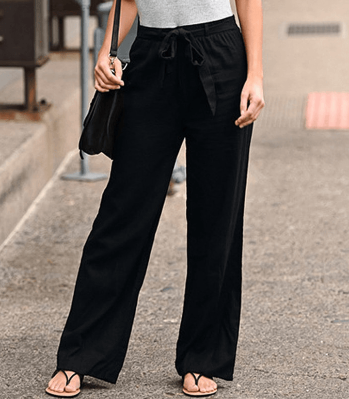Joleen - Pantaloni Relax Donna Con Corda E Vita Elastica